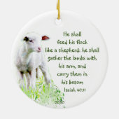 Christliche Weihnachtsschrift Inspiration Verse Keramik Ornament (Hinten)
