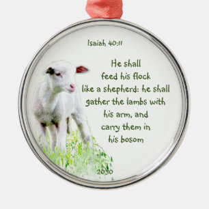 Christliche Weihnachtsschrift Inspiration Verse Ornament Aus Metall