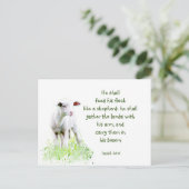 Christliche Weihnachtsschrift Inspiration Verse Postkarte (Stehend Vorderseite)