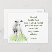 Christliche Weihnachtsschrift Inspiration Verse Postkarte (Vorne/Hinten)