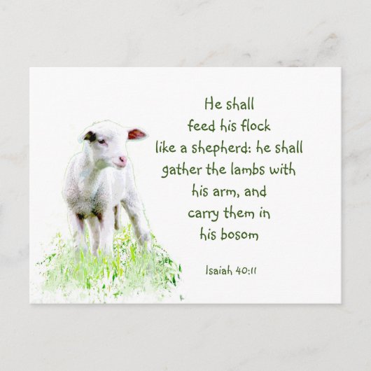 Christliche Weihnachtsschrift Inspiration Verse Postkarte (Vorderseite)