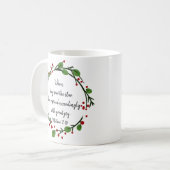 Christliche Weihnachtsschrift Kaffeetasse (Vorderseite Links)