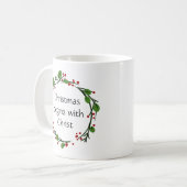 Christliche Weihnachtsschrift Kaffeetasse (Vorderseite Links)