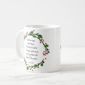Christliche Weihnachtsschrift Kaffeetasse (Vorderseite Links)