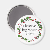 Christliche Weihnachtsschrift Magnet (Vorderseite/Rückseite)