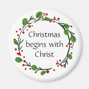 Christliche Weihnachtsschrift Magnet