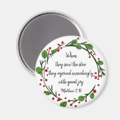 Christliche Weihnachtsschrift Magnet (Vorderseite/Rückseite)