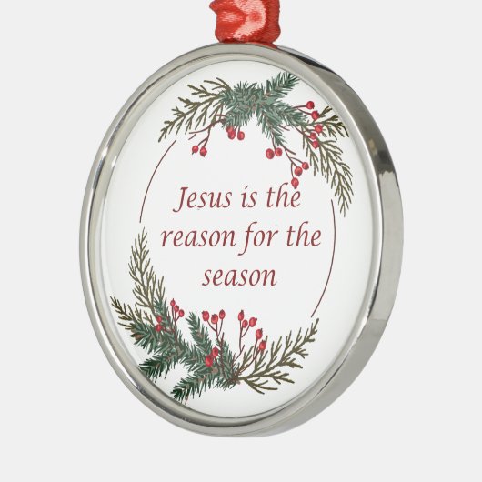 Christliche Weihnachtsschrift Ornament Aus Metall (Links)