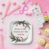 Christliche Weihnachtsschrift Pappteller (Party)