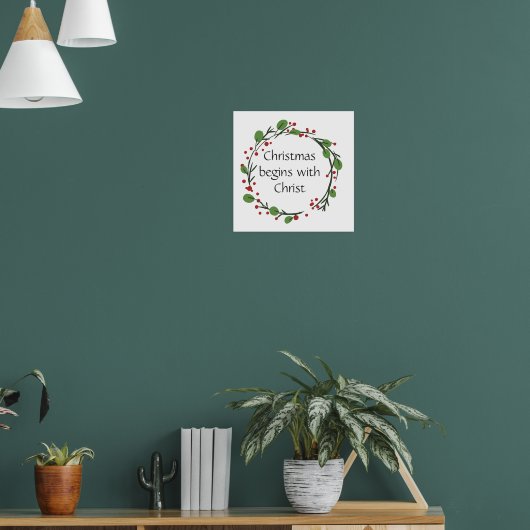 Christliche Weihnachtsschrift Poster (Wohnzimmer 1)