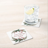 Christliche Weihnachtsschrift Rechteckiger Pappuntersetzer (Vor Ort)