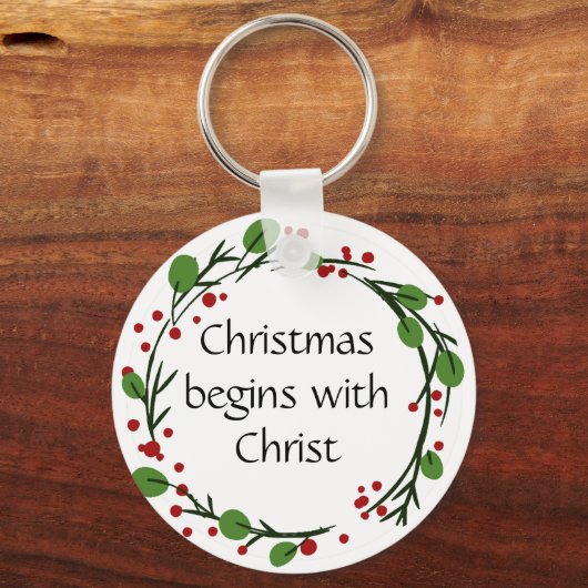 Christliche Weihnachtsschrift Schlüsselanhänger (Vorderseite)