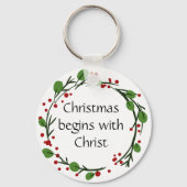 Christliche Weihnachtsschrift Schlüsselanhänger (Rückseite)