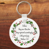 Christliche Weihnachtsschrift Schlüsselanhänger (Vorderseite)