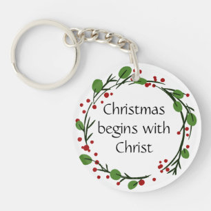 Christliche Weihnachtsschrift Schlüsselanhänger