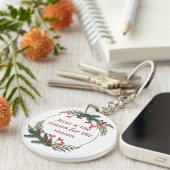 Christliche Weihnachtsschrift Schlüsselanhänger (Vorderseite rechts)