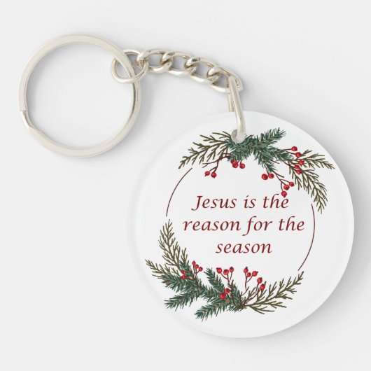 Christliche Weihnachtsschrift Schlüsselanhänger (Vorderseite)