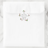 Christliche Weihnachtsschrift Stern-Aufkleber (Tasche)