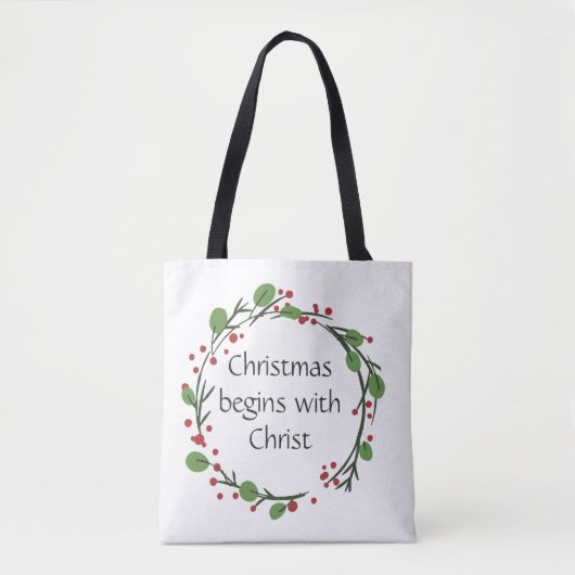 Christliche Weihnachtsschrift Tasche (Vorderseite)