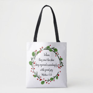 Christliche Weihnachtsschrift Tasche