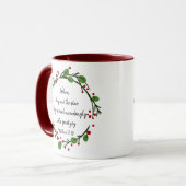 Christliche Weihnachtsschrift Tasse (Vorderseite Links)