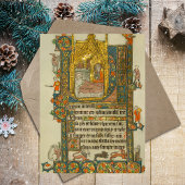 Christliche Weihnachtsszene Mittelalter Postkarte