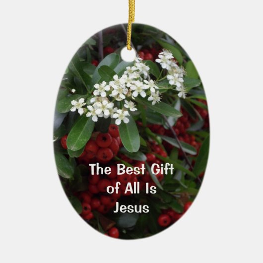Christliche Weihnachtsverzierung - das beste Keramik Ornament (Vorne)