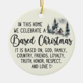 Christliche Weihnachtszeit Keramik Ornament (Vorne)