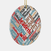 Christliche Weihnachtszeit Psalm 23 Schrift Keramik Ornament (Rechts)