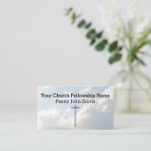 Christliche weiße Flussuchten Himmelskirche Visitenkarte (Stehend Vorderseite)