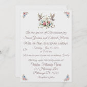 Christliche weiße Tauben und Einladung zur Hochzei (Vorne/Hinten)