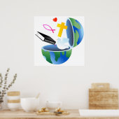 Christliche Welt Poster (Küche)