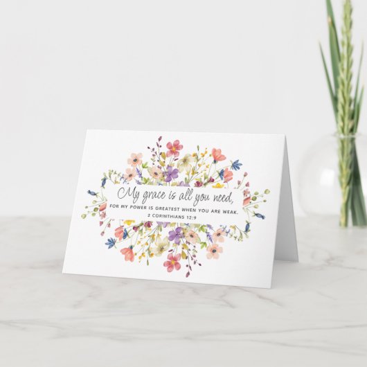 Christliche Wildblume Mit Monogramm Schrift (Vorderseite)