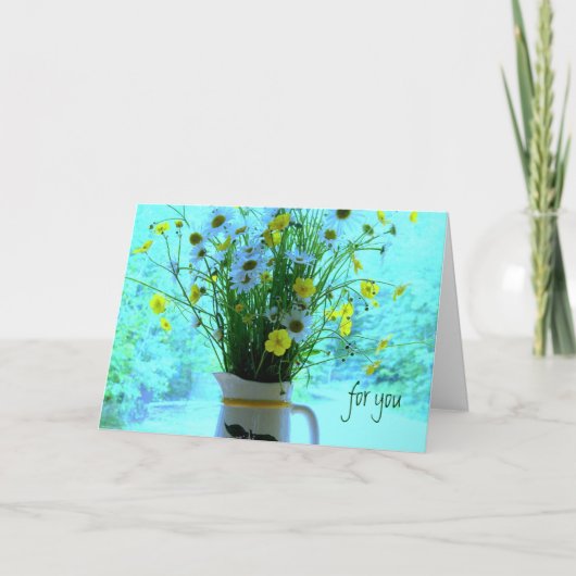 Christliche Wildblumen Geburtstag Karte (Vorderseite)