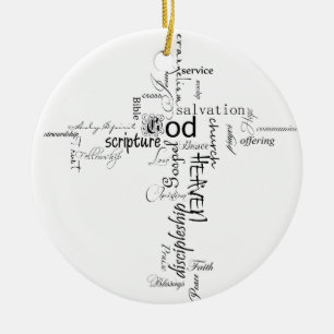 Christliche Worte Keramikornament