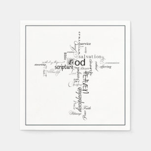 christliche Worte Kreuz Papiertücher Serviette