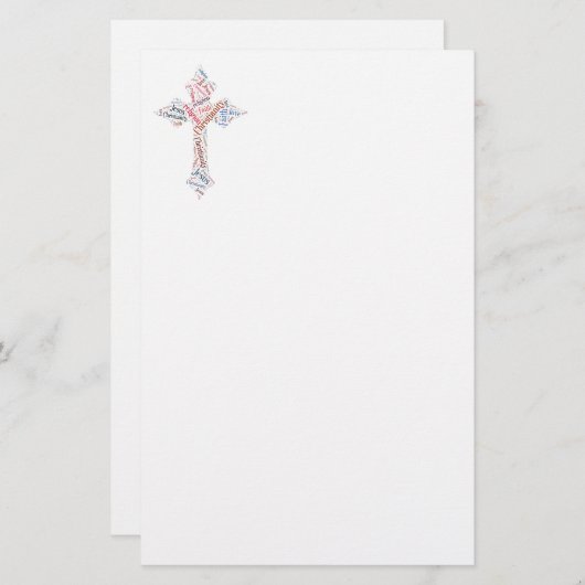 Christliche Wörter Briefpapier (Vorne/Hinten)