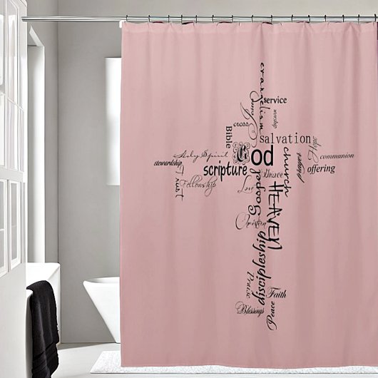 Christliche Wörter Duschvorhang
