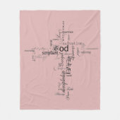 Christliche Wörter Fleecedecke (Vorderseite)