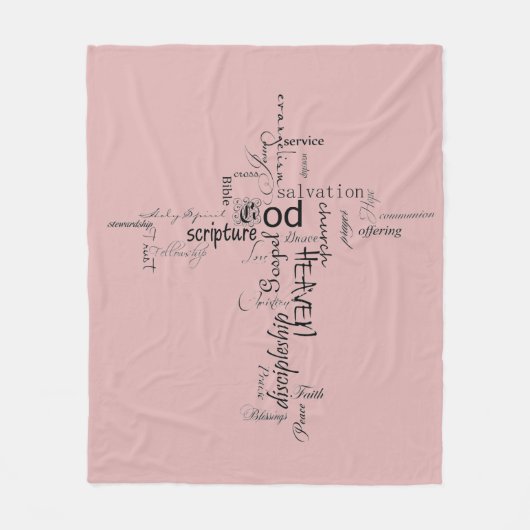 Christliche Wörter Fleecedecke (Vorderseite)