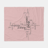 Christliche Wörter Fleecedecke (Vorderseite (Horizontal))