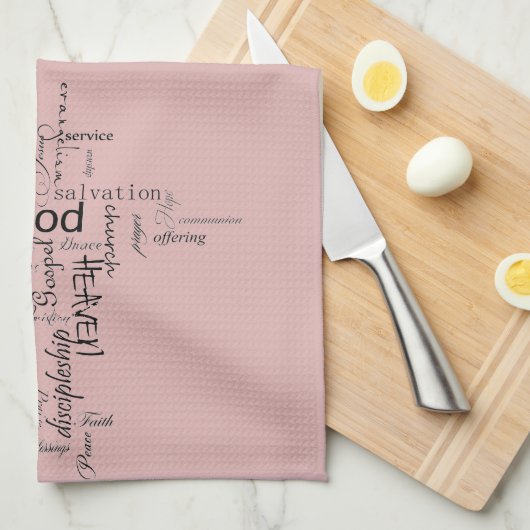 Christliche Wörter Geschirrtuch (Viertel Falte)