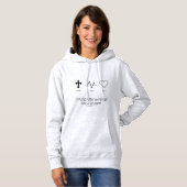 Christliche Wörter Hoodie (Vorne ganz)