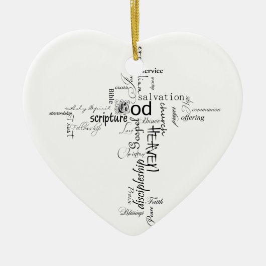 Christliche Wörter Keramik Ornament (Vorne)