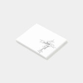 Christliche Wörter Kreuz Post-it Klebezettel (angewinkelt)
