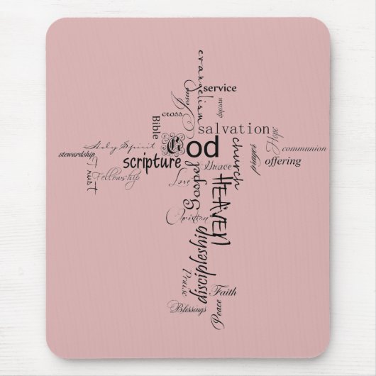 Christliche Wörter Mousepad (Vorne)