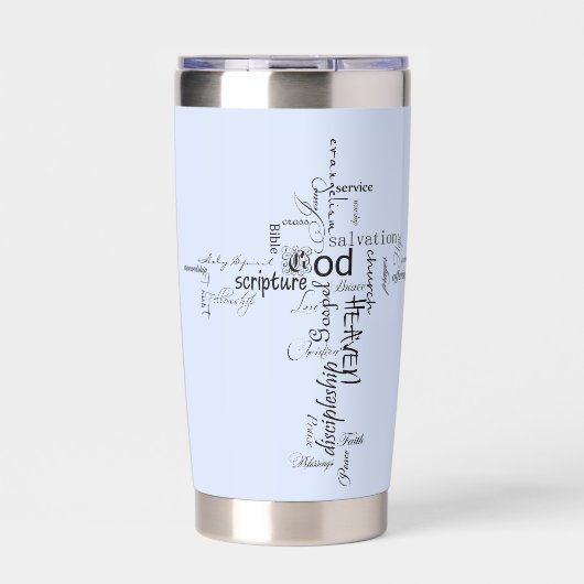 Christliche Wörter personalisiert Thermobecher (Vorderseite)