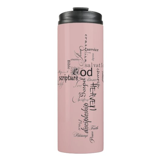 Christliche Wörter Thermosbecher (Vorderseite)