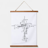 Christliche Wörterbuchübersicht Wandteppich Mit Holzrahmen (Vorderseite)