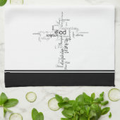 Christliche Wörterhandtuch Geschirrtuch (Gefaltet)